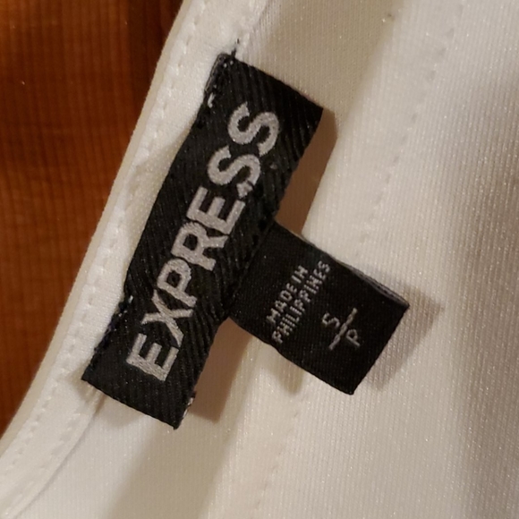 White/Creme Express Top, with zipper back - Picture 2 of 8